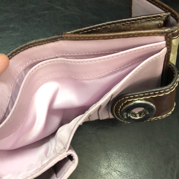 Coach Canvas Leather Trim Wallet - Picture 7 of 8